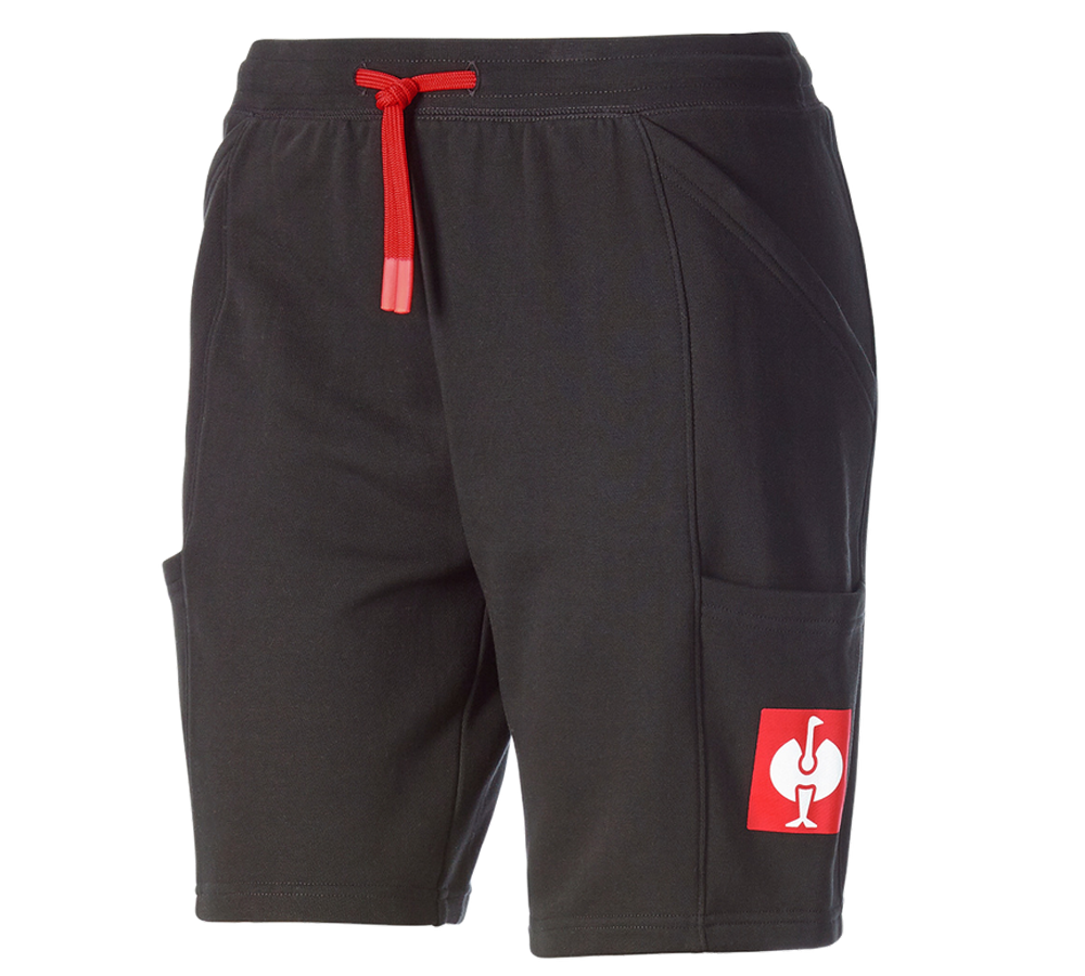 Hosen: Super Mario Sweatshorts, Damen + schwarz