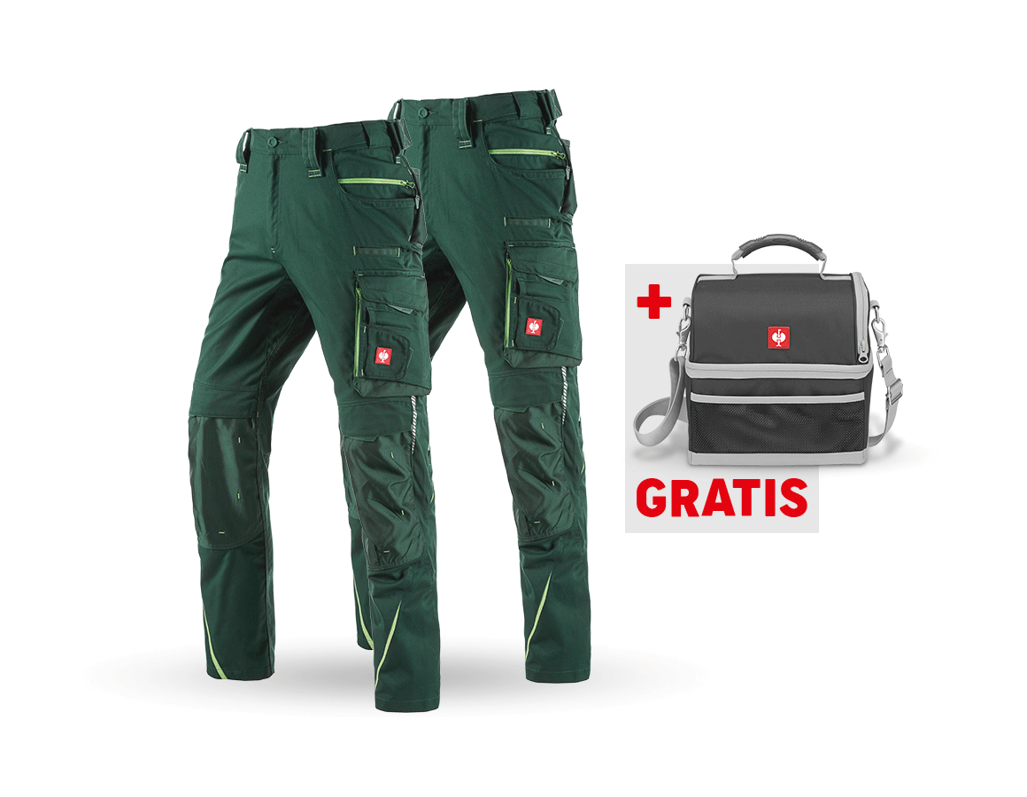 Hosen: SET: Bundhose + Winter Bundhose e.s.motion 2020 + grün/seegrün