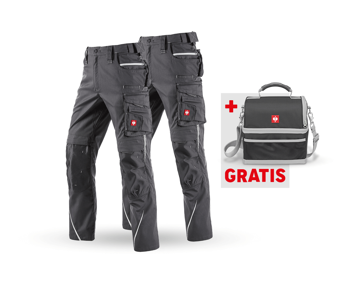 Hosen: SET: Bundhose + Winter Bundhose e.s.motion 2020 + anthrazit/platin