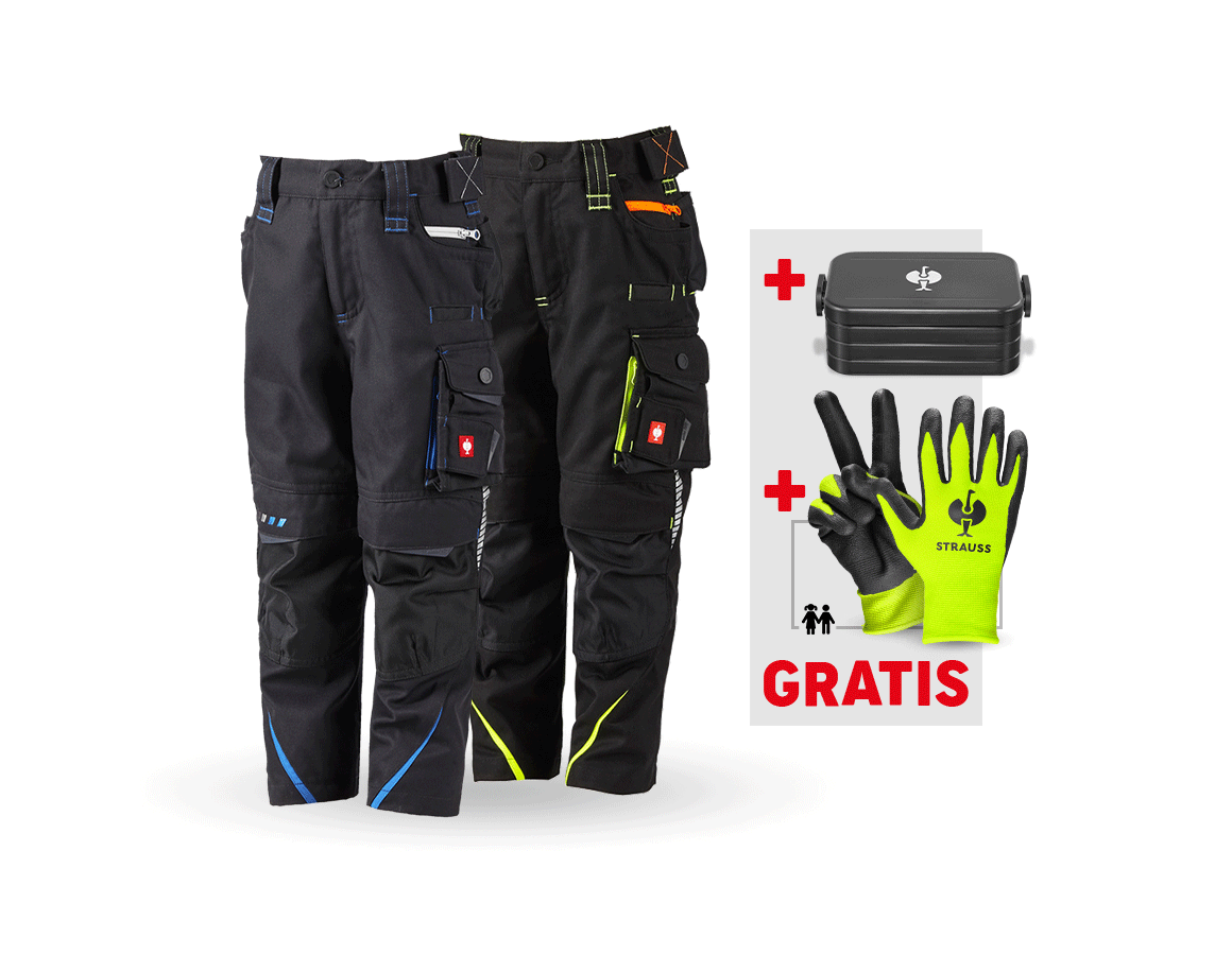 Hosen: SET: 2x Kinder-Bundhose e.s.motion 2020 + graphit/enzianblau