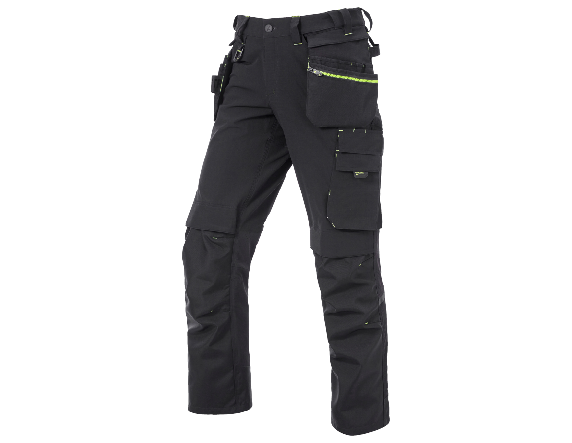 Arbeitshosen: Stretch Holster Bundhose e.s.line.nordic + schwarz/warngelb