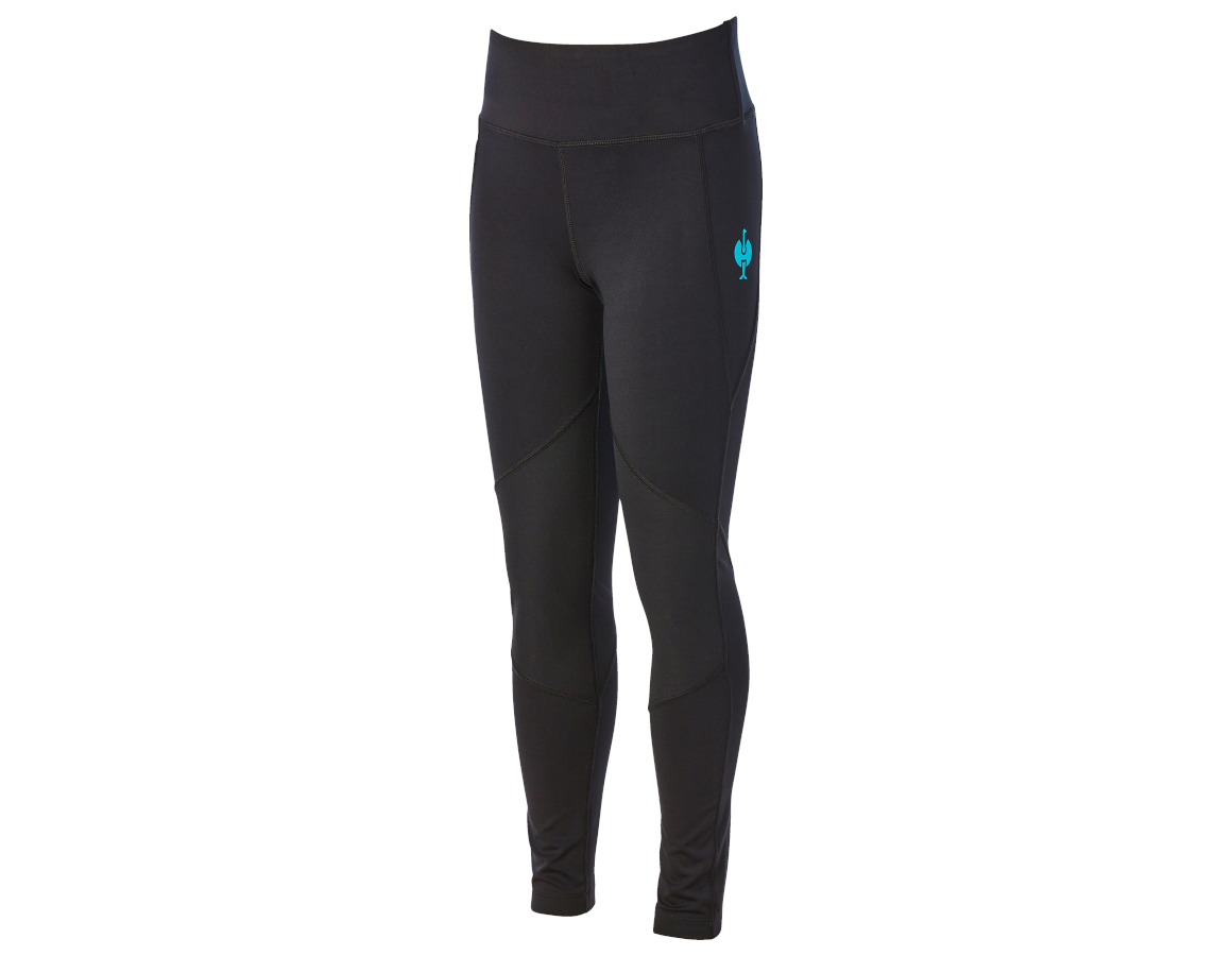 Hosen: Race Tights e.s.trail, Kinder + schwarz/lapistürkis