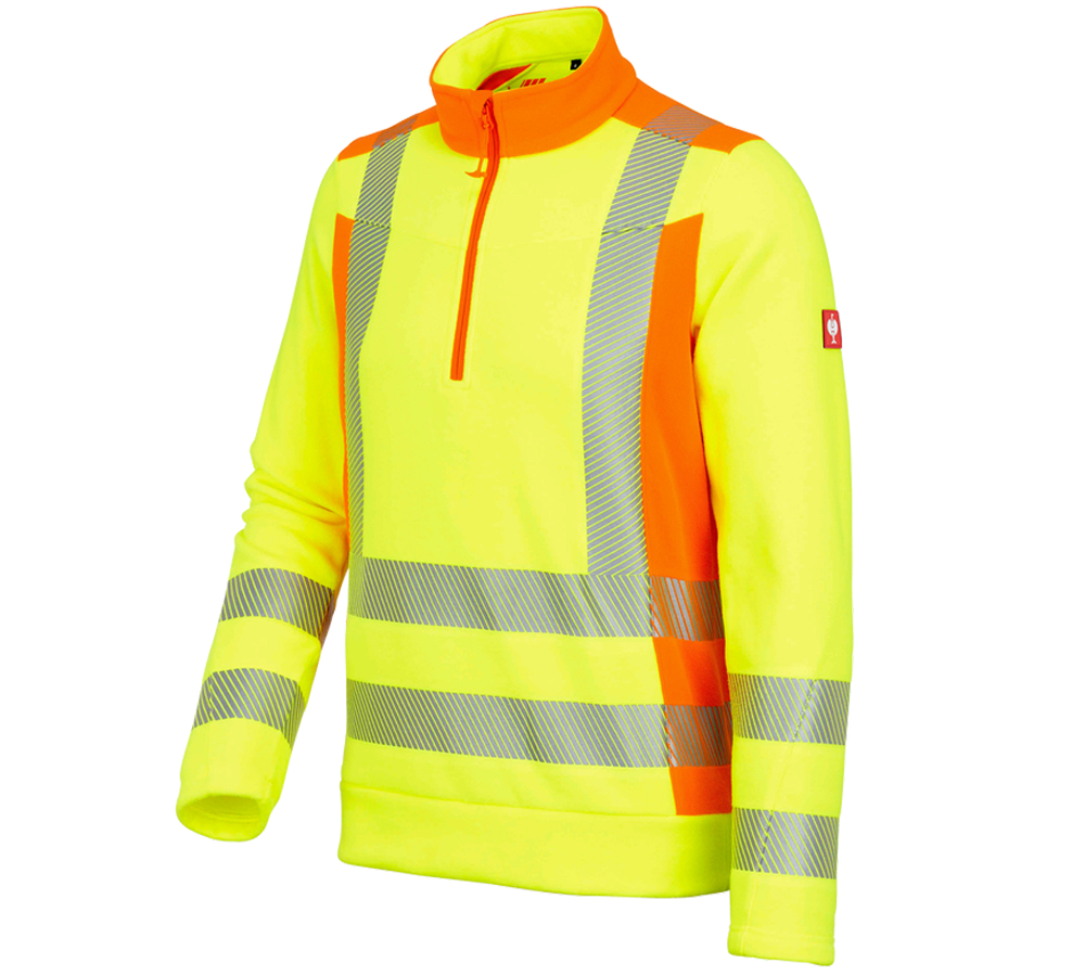Themen: Warnschutz Fleece Troyer e.s.motion 2020 + warngelb/warnorange