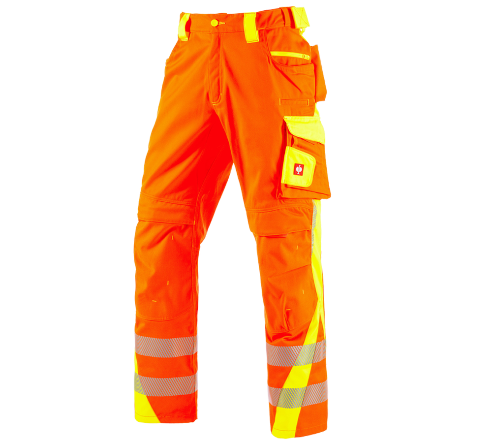 Themen: Warnschutz Bundhose e.s.motion 2020 Winter + warnorange/warngelb