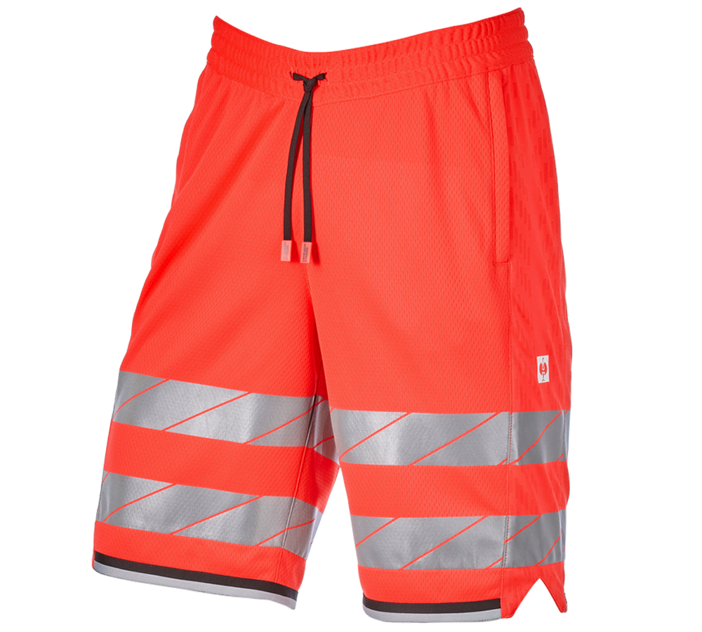 Hosen: Warnschutz Funktions Short e.s.ambition + warnrot/schwarz