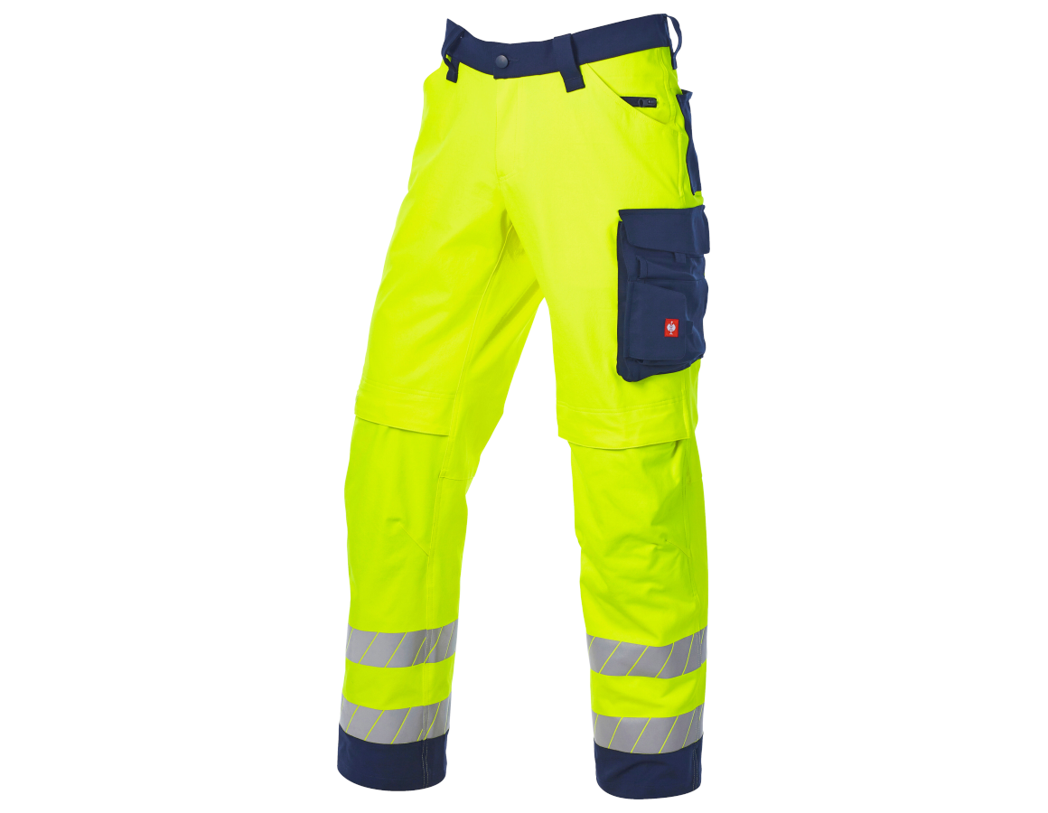 Arbeitshosen: Warnschutz Bundhose e.s.line.core + warngelb/dunkelblau