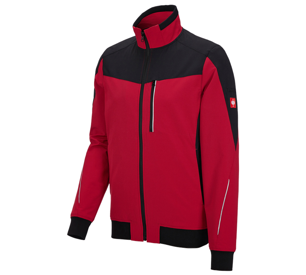 Jacken: Funktions Bundjacke e.s.dynashield + feuerrot/schwarz