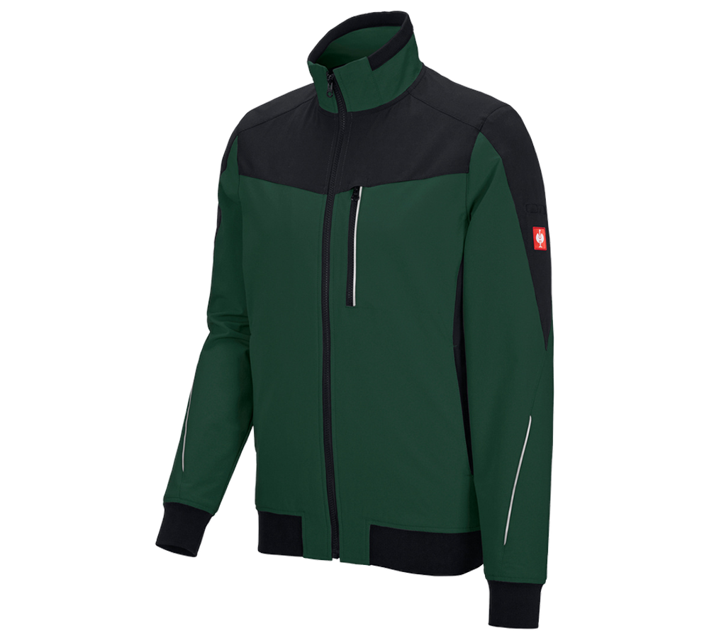 Jacken: Funktions Bundjacke e.s.dynashield + grün/schwarz