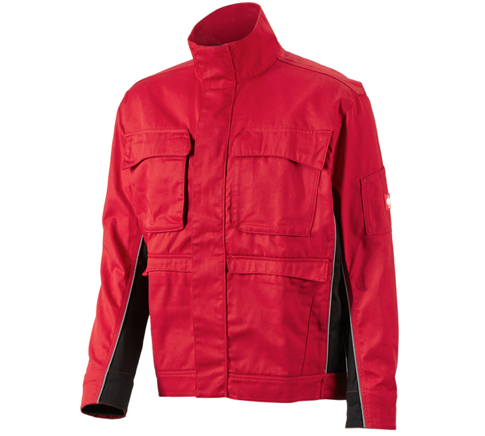 Jacken: Berufsjacke e.s.active + rot/schwarz