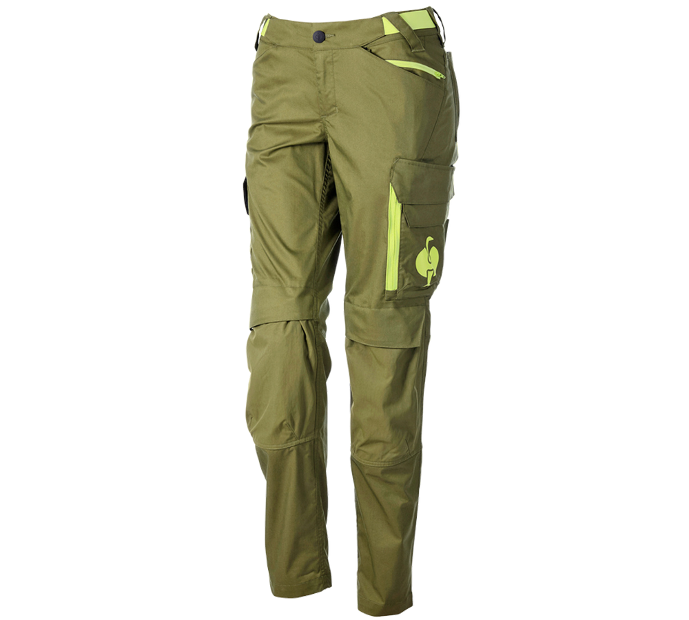 Themen: Bundhose e.s.trail, Damen + wacholdergrün/limegrün