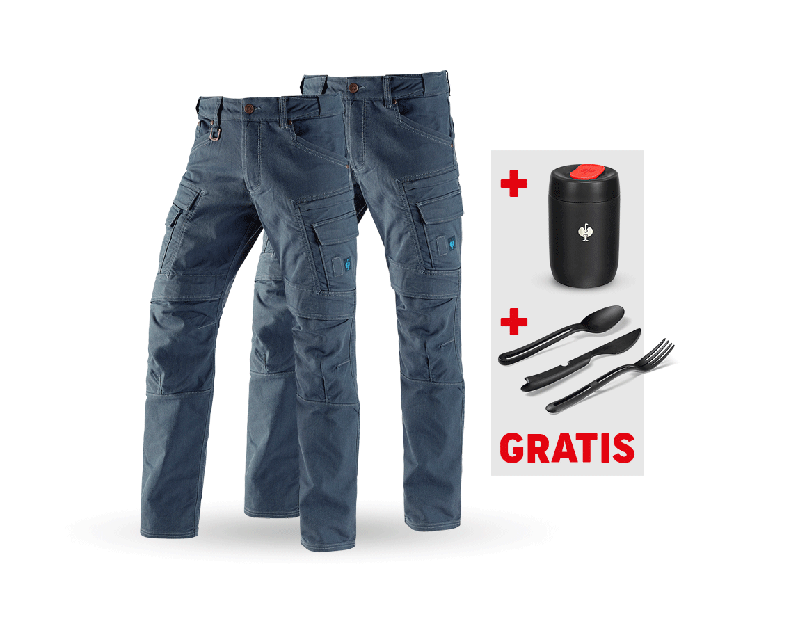 Bekleidung: SET: 2x Worker Cargohose e.s.vintage + arktikblau