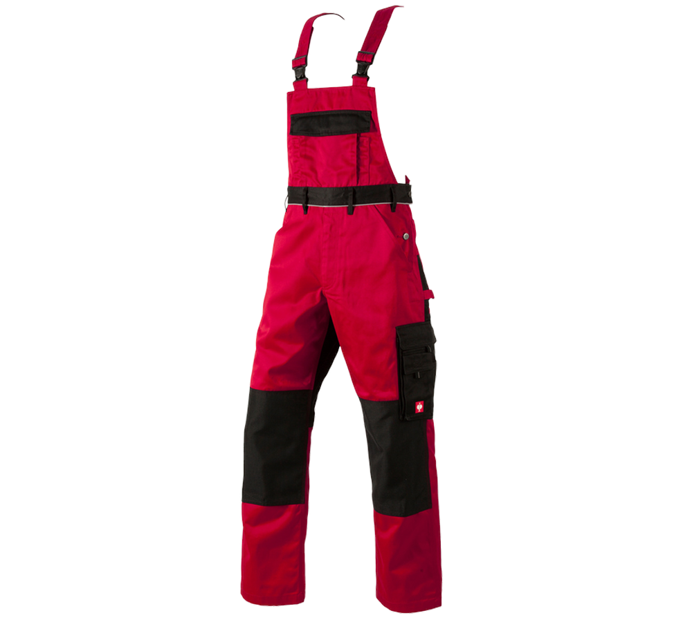 Hosen: Latzhose e.s.image + rot/schwarz