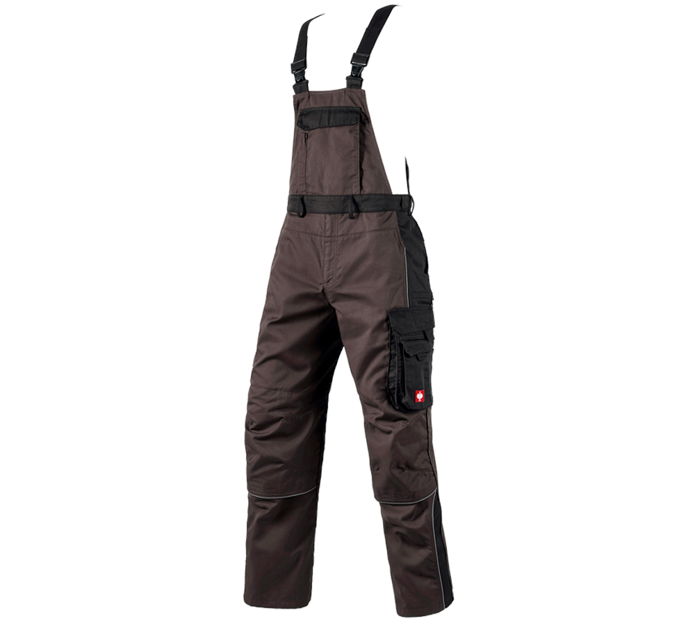 Hosen: Latzhose e.s.active + braun/schwarz