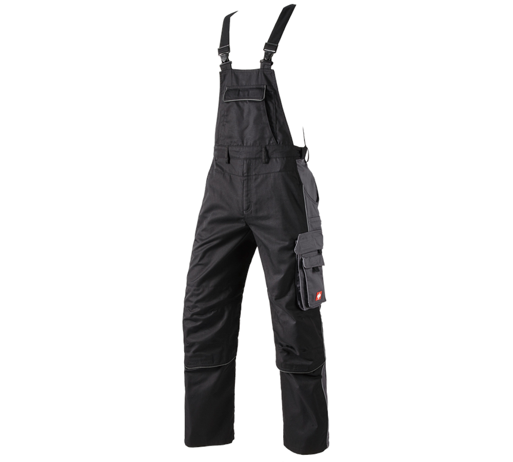 Hosen: Latzhose e.s.active + schwarz/anthrazit