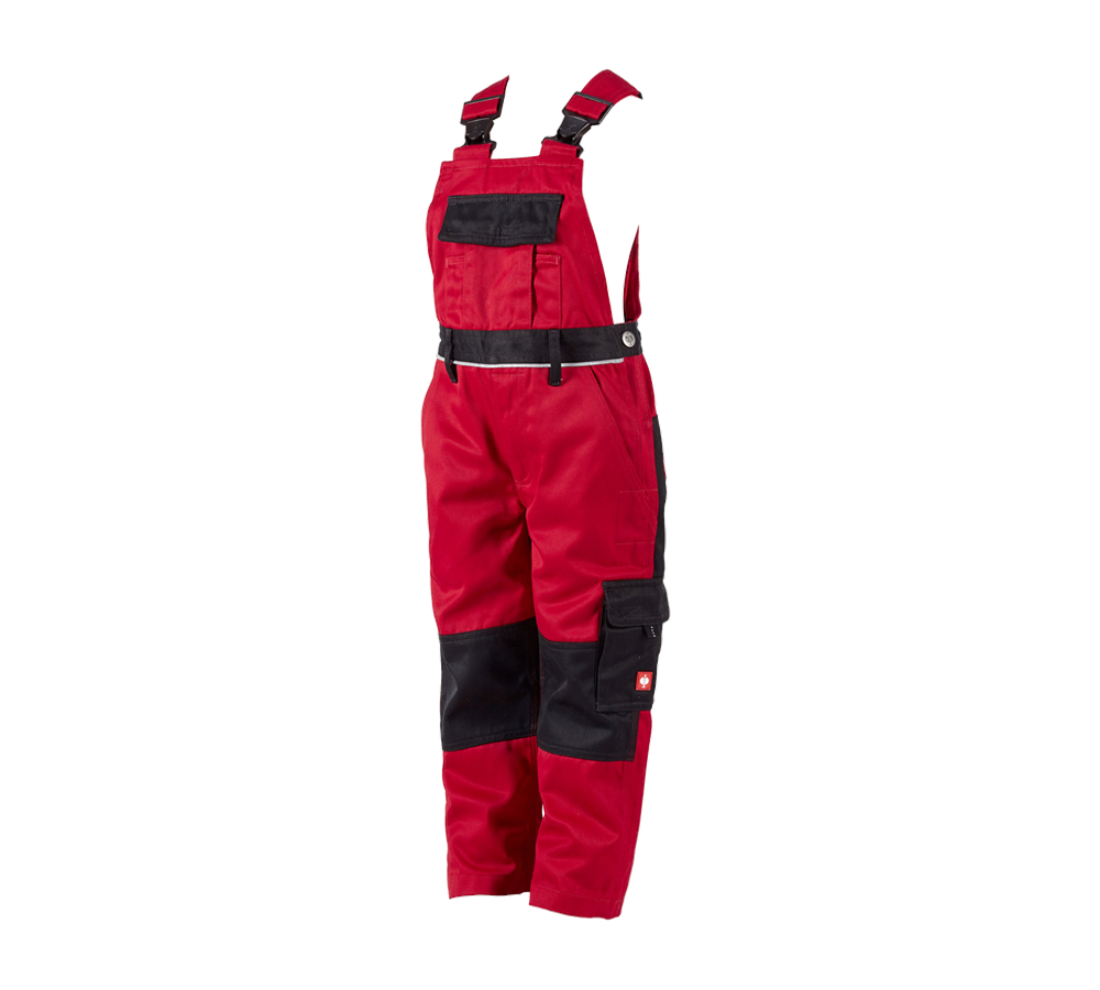 Hosen: Kinder Latzhose e.s.image + rot/schwarz