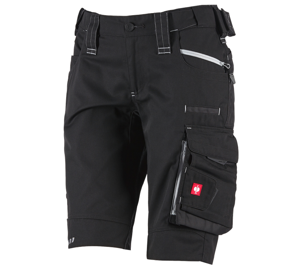 Hosen: Short e.s.motion 2020, Damen + schwarz/platin