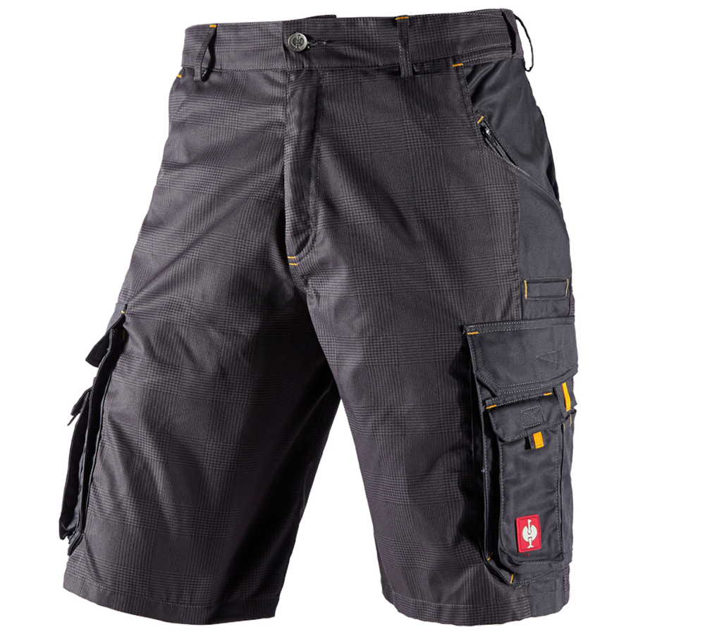 Hosen: Short e.s. carat + anthrazit/gelb