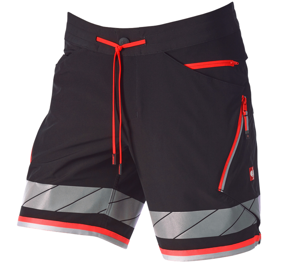 Hosen: Reflex Funktions Short e.s.ambition + schwarz/warnrot