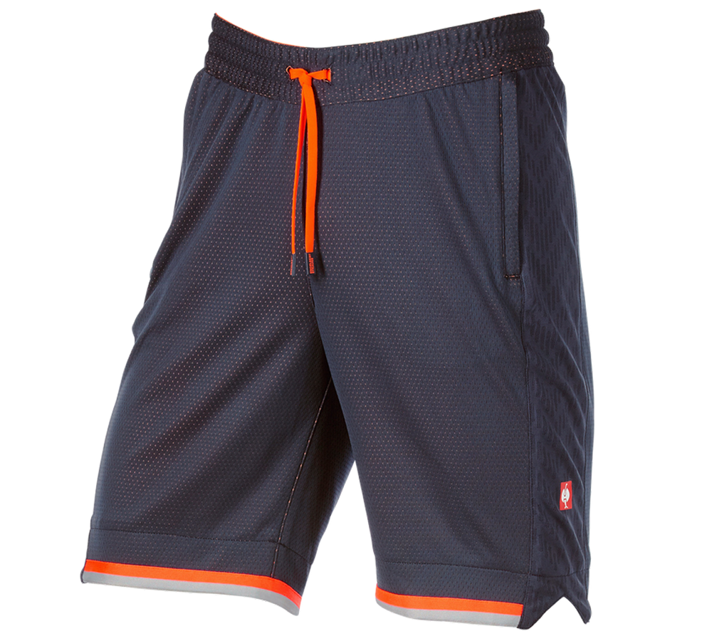 Hosen: Funktions Short e.s.ambition + dunkelblau/warnorange