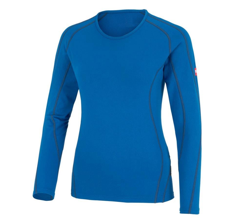 Funktionsunterwäsche: e.s. Funkt.-Longsleeve clima-pro - warm, Damen + enzianblau