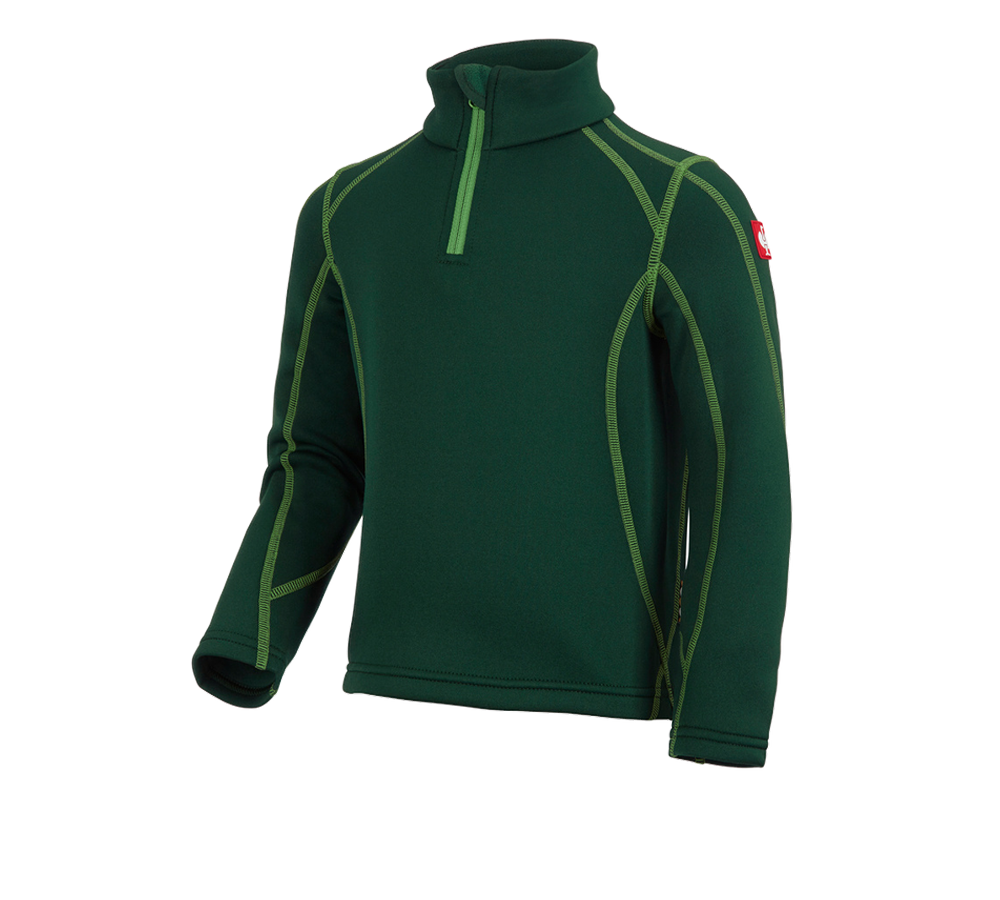 Shirts & Co.: Fun.Troyer thermo stretch e.s.motion 2020, Kinder + grün/seegrün