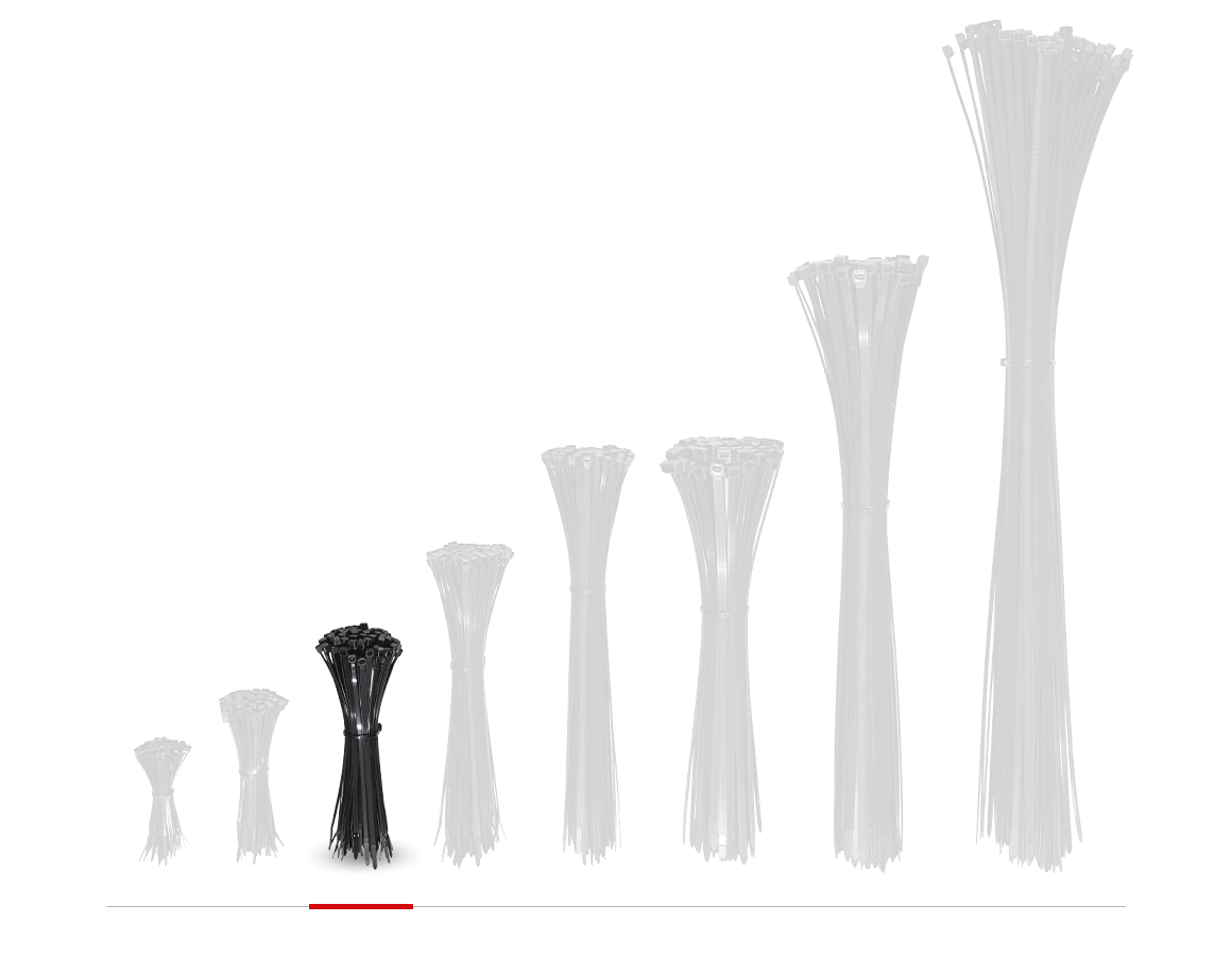 Kabelbinder | Seile | Kordeln: Kabelbinder für den Innen- und Außenbereich + schwarz