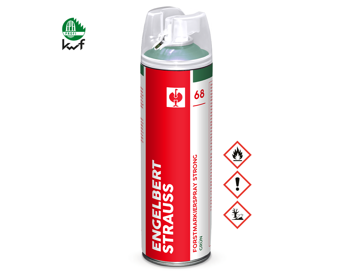 Sprays: e.s. Forstmarkierspray Strong #68 + grün
