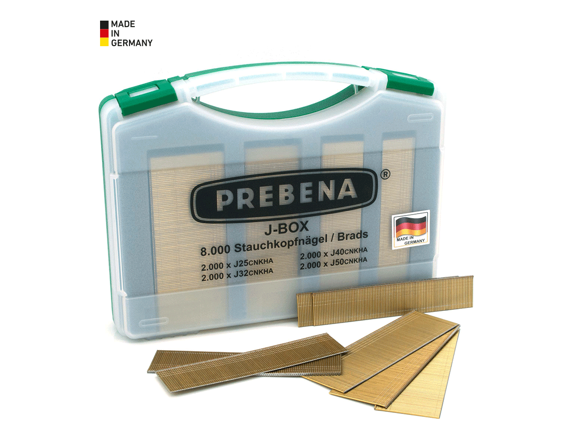 Druckluftwerkzeug | Zubehör: Prebena Stauchkopfnagel-Sortiment Typ J 