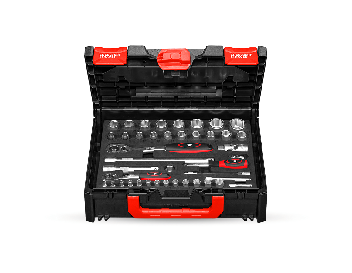 STRAUSSbox System: Steckschl.-Satz 1/4 + 1/2" Classic in STRAUSSbox