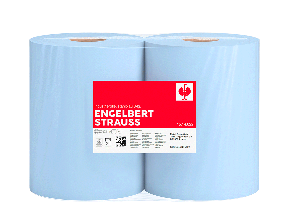 Tücher: Reinigungspapierrolle, 3-lagig, 2x 500 Abrisse