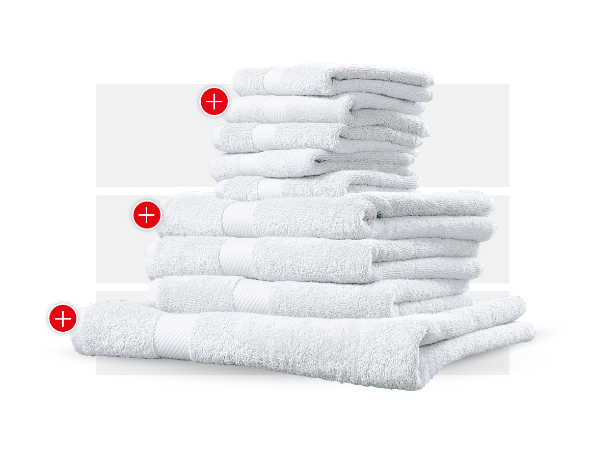 Große Geschenke: Handtuch Premium Geschenk-Set + weiß