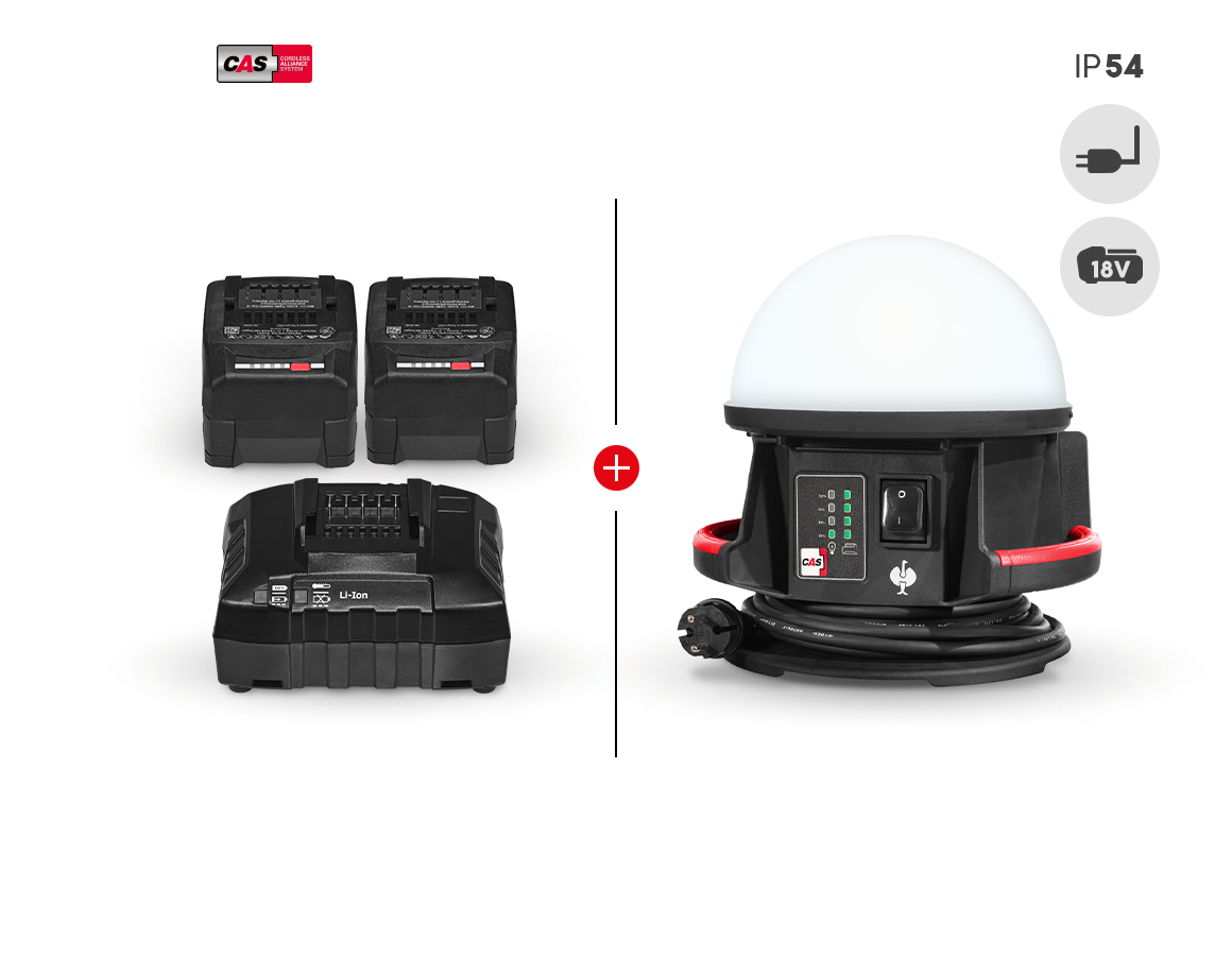 Werkzeuge: 18,0 V Akku-Ball Light Hybrid Kombi-Set II