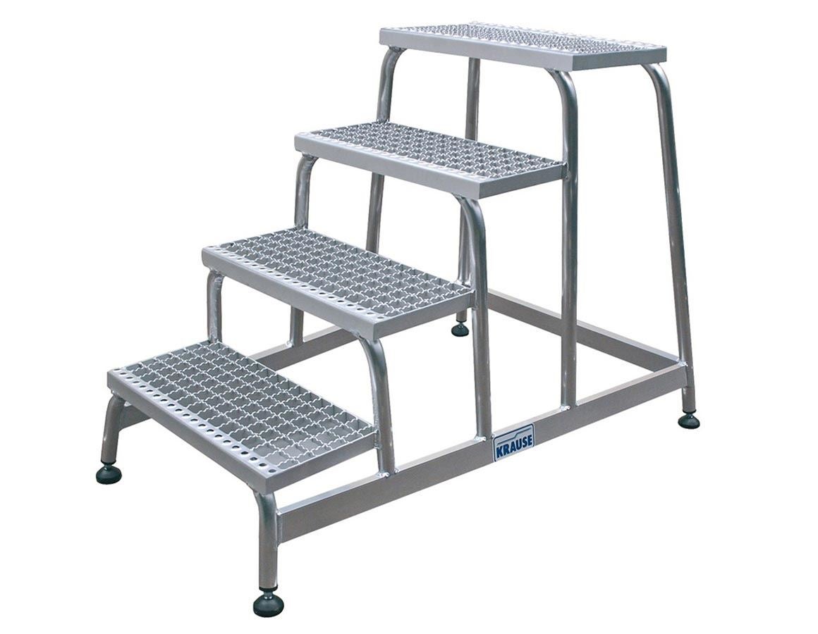 Leitern: KRAUSE Alu-Montagetritt Gitterrost-Stufen