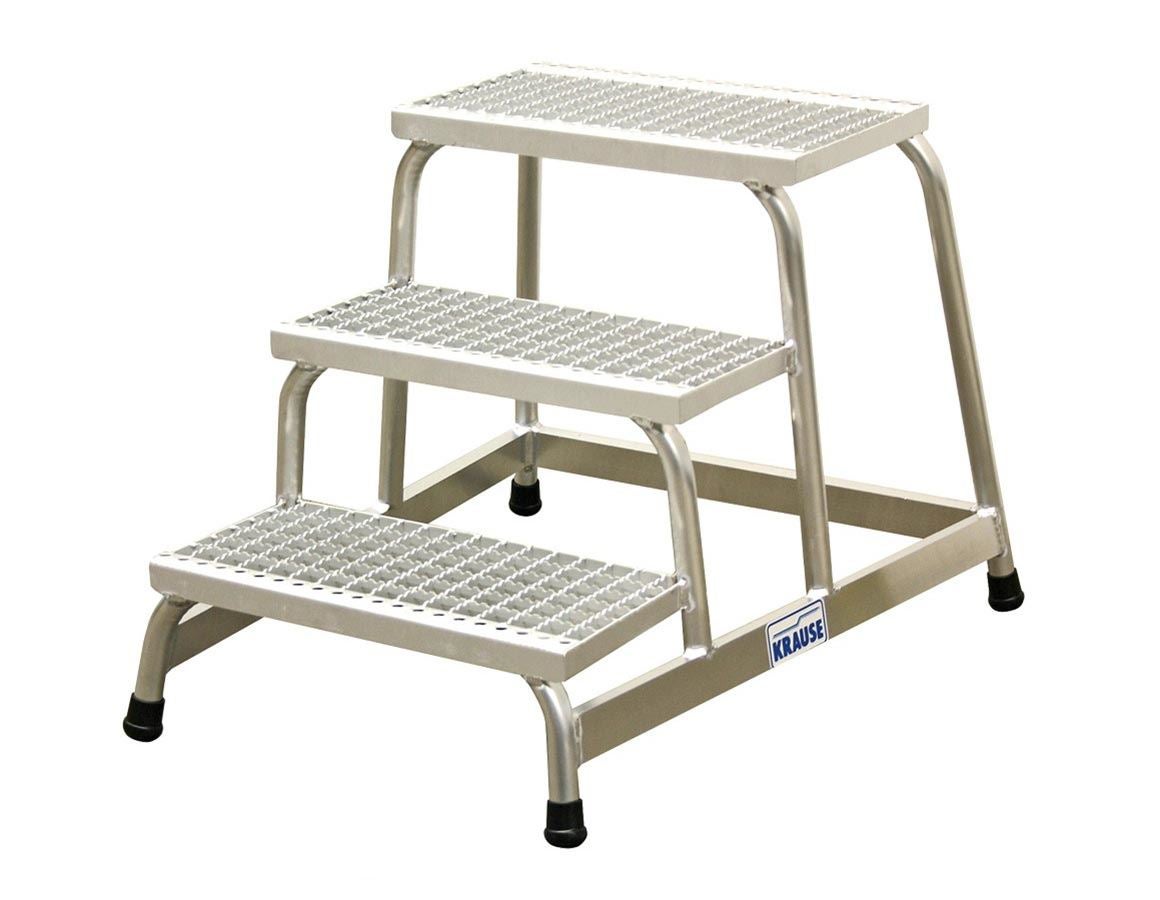 Leitern: KRAUSE Alu-Montagetritt Gitterrost-Stufen