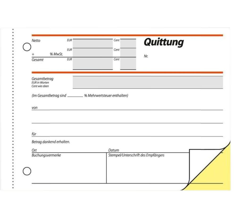 Papierprodukte: Sigel Formularbücher Quittung