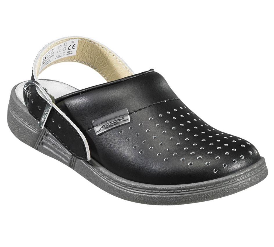 Gastro: ABEBA OB Pantolette Tahiti + schwarz