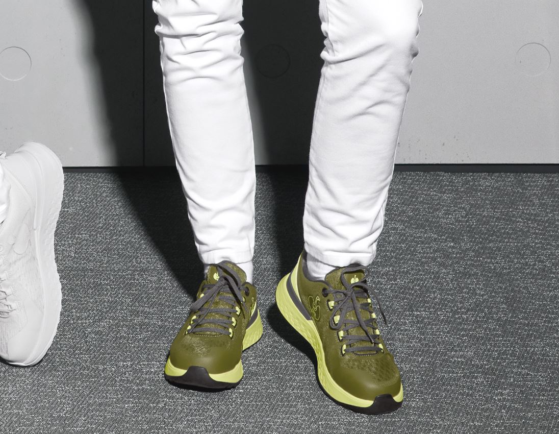 SB: SB Sicherheitshalbschuhe e.s. Comoe low + wacholdergrün/limegrün 1