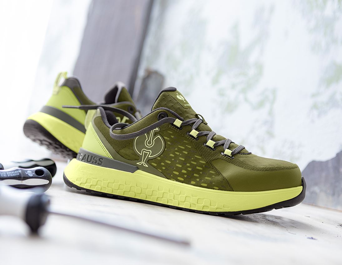 SB: SB Sicherheitshalbschuhe e.s. Comoe low + wacholdergrün/limegrün