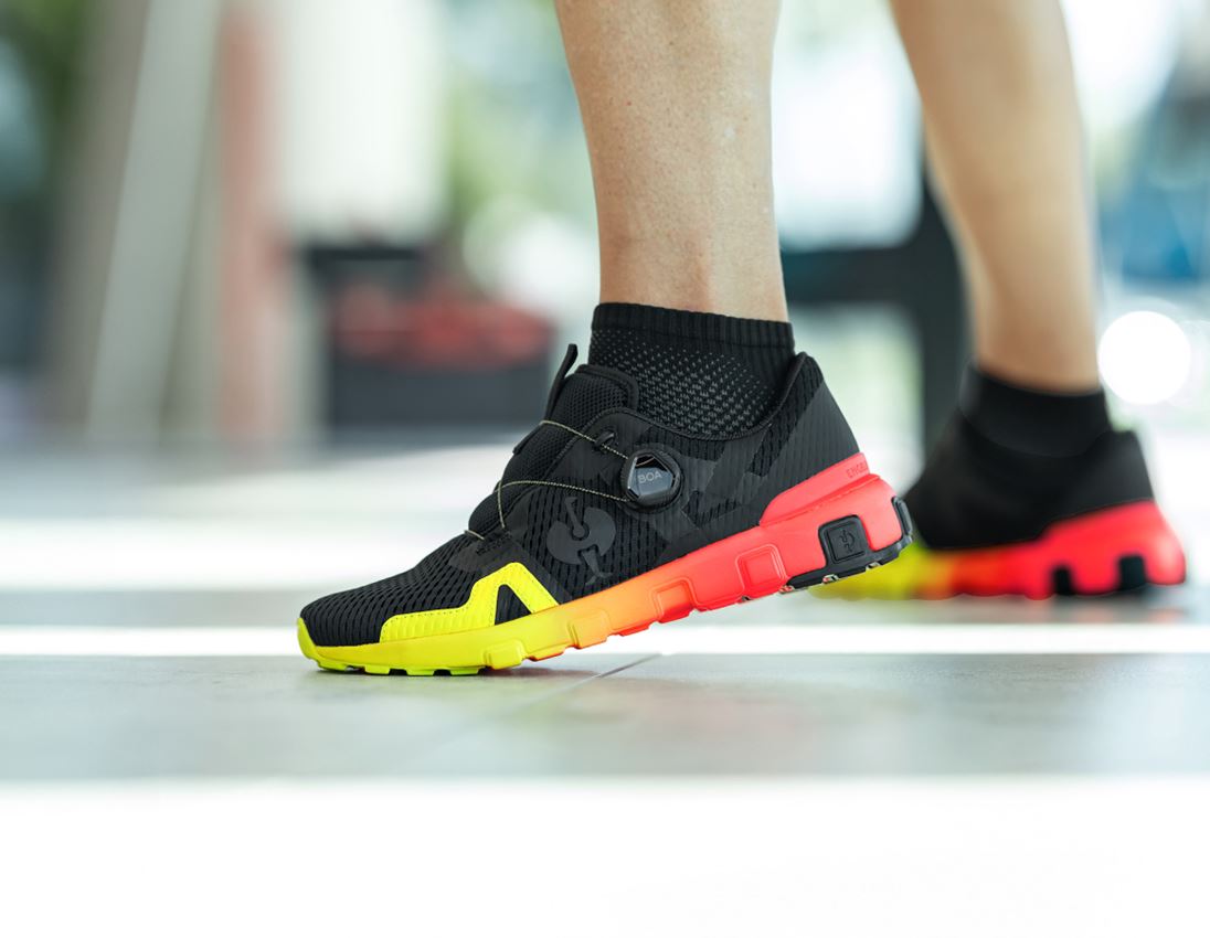 Sonstige Berufsschuhe: Allroundschuhe e.s. Toledo low + schwarz/warnrot/warngelb 2