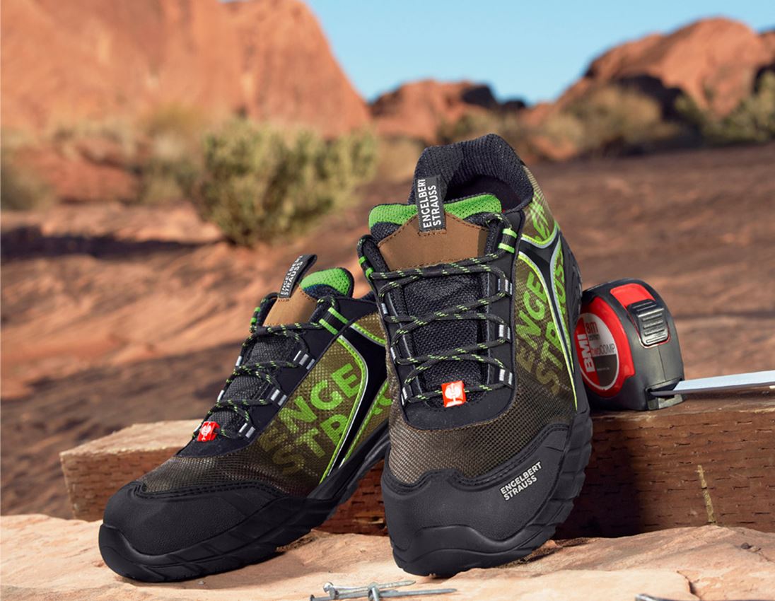 S1: e.s. S1 Sicherheitshalbschuhe Merak + kastanie/haselnuss