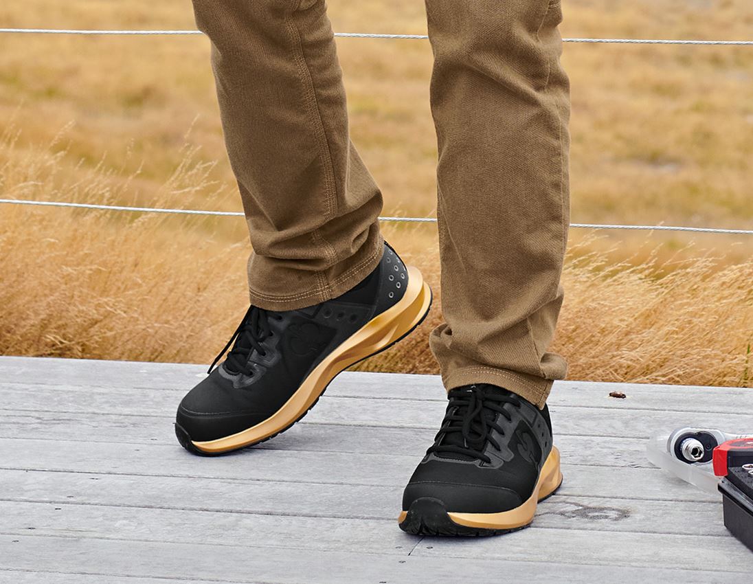 S1: S1 Sicherheitshalbschuhe e.s. Hades II + schwarz/gold 1