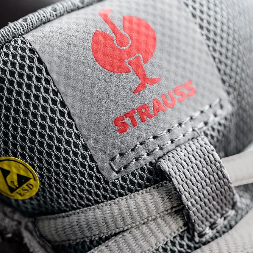 S1P: S1P Sicherheitshalbschuhe e.s. Banco low + perlgrau/solarrot 2