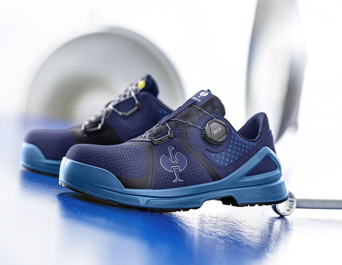 S1: S1 Sicherheitshalbschuhe e.s. Mareb + tiefblau/alkaliblau