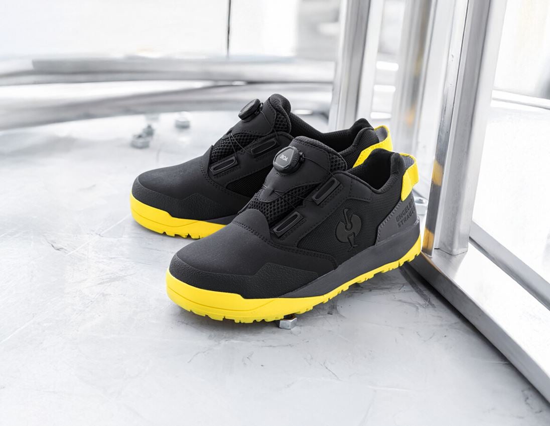 Sicherheitsschuhe: S1 Sicherheitshalbschuhe e.s. Nakuru low + schwarz/chromgelb