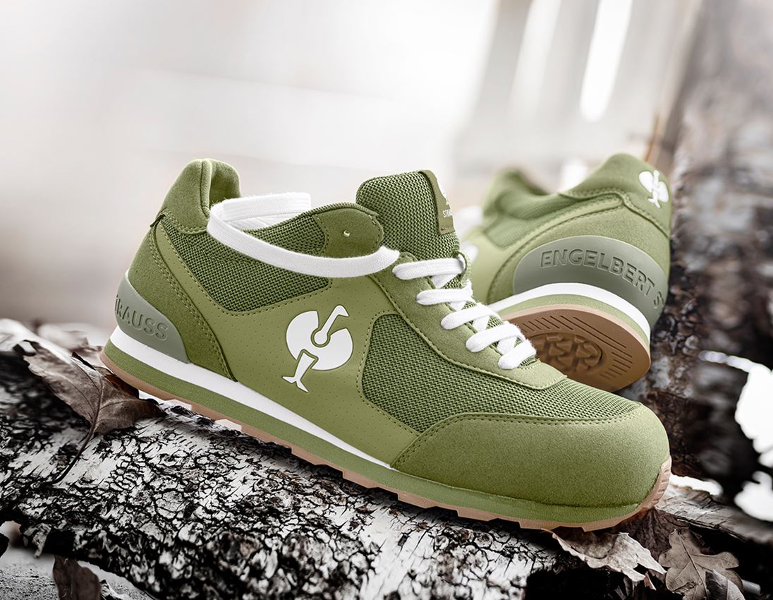 S1: S1 Sicherheitshalbschuhe e.s. Sirius II + berggrün/mandelbraun