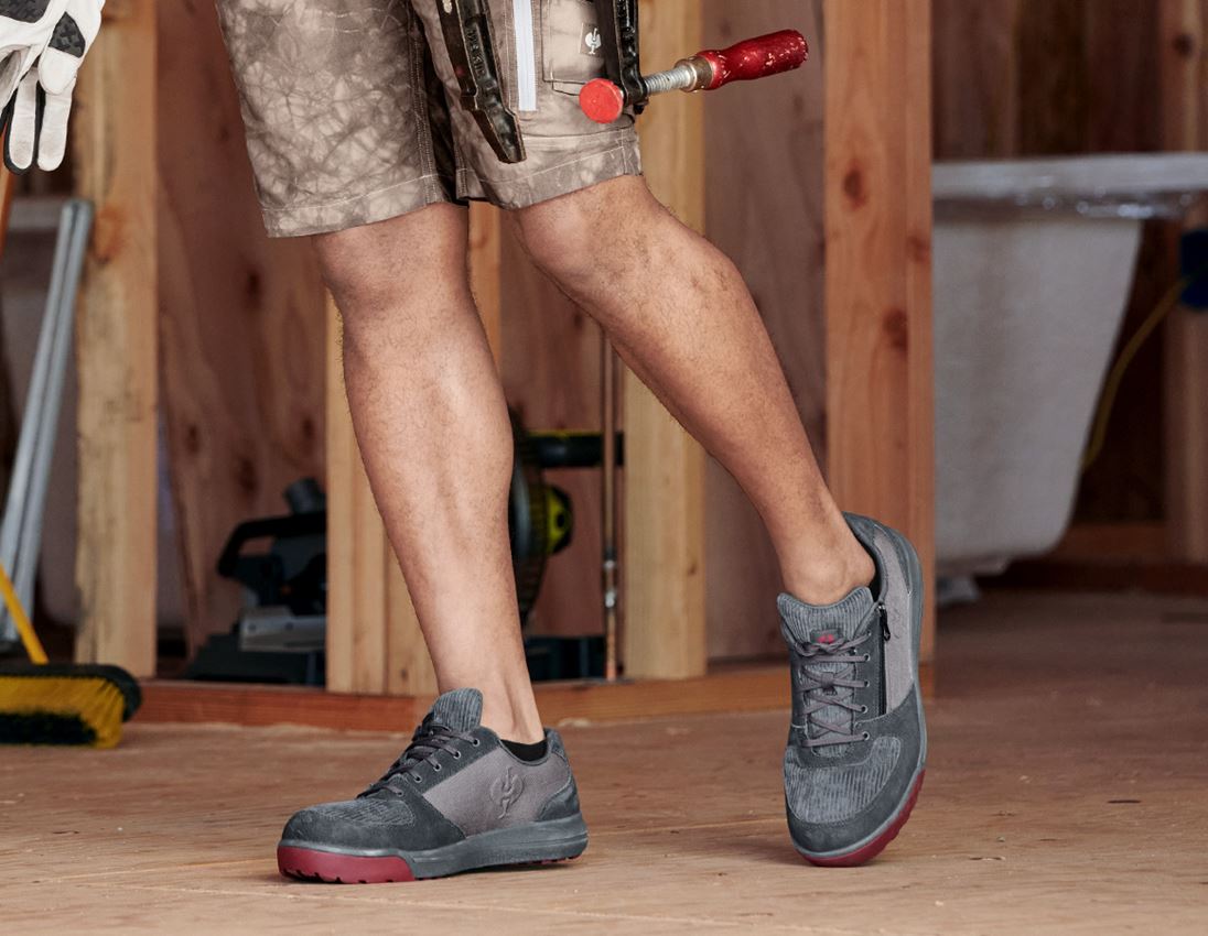 S1: S1 Sicherheitshalbschuhe e.s. Janus II low + brückengrau/samtrot