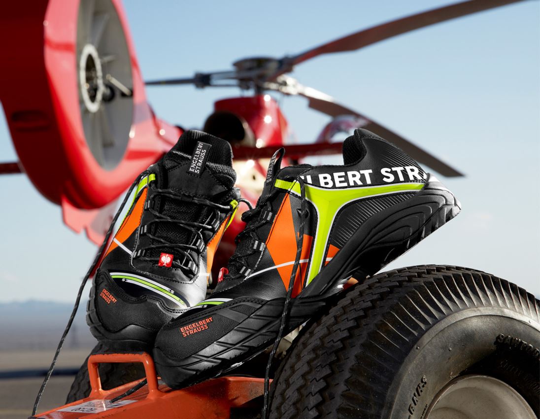 S3: e.s. S3 Sicherheitshalbschuhe Turais + schwarz/warnorange/warngelb