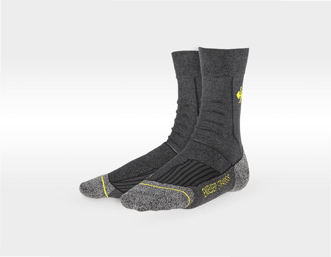 Socken | Strümpfe: e.s. Allround Socken Function light/high + dunkelgrau melange