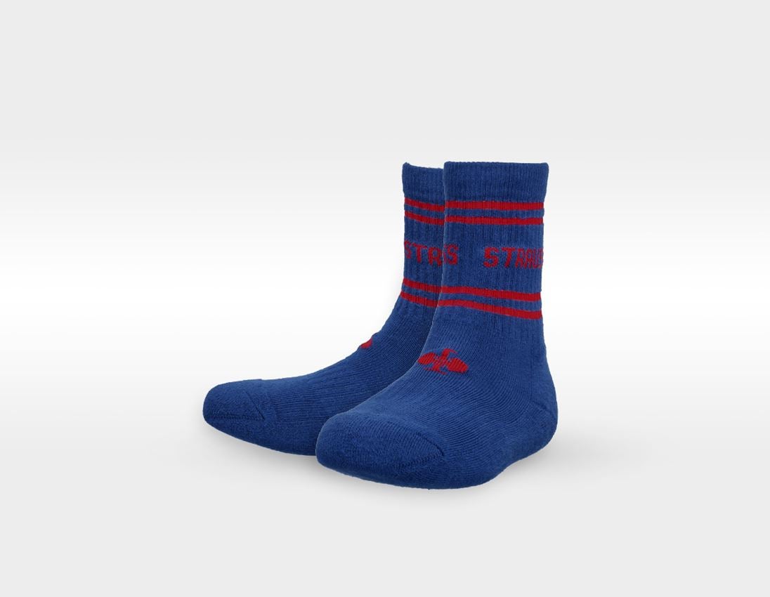 Socken | Strümpfe: e.s. Allround Socken Classic light/high,Kinder,3er + kornblau/feuerrot