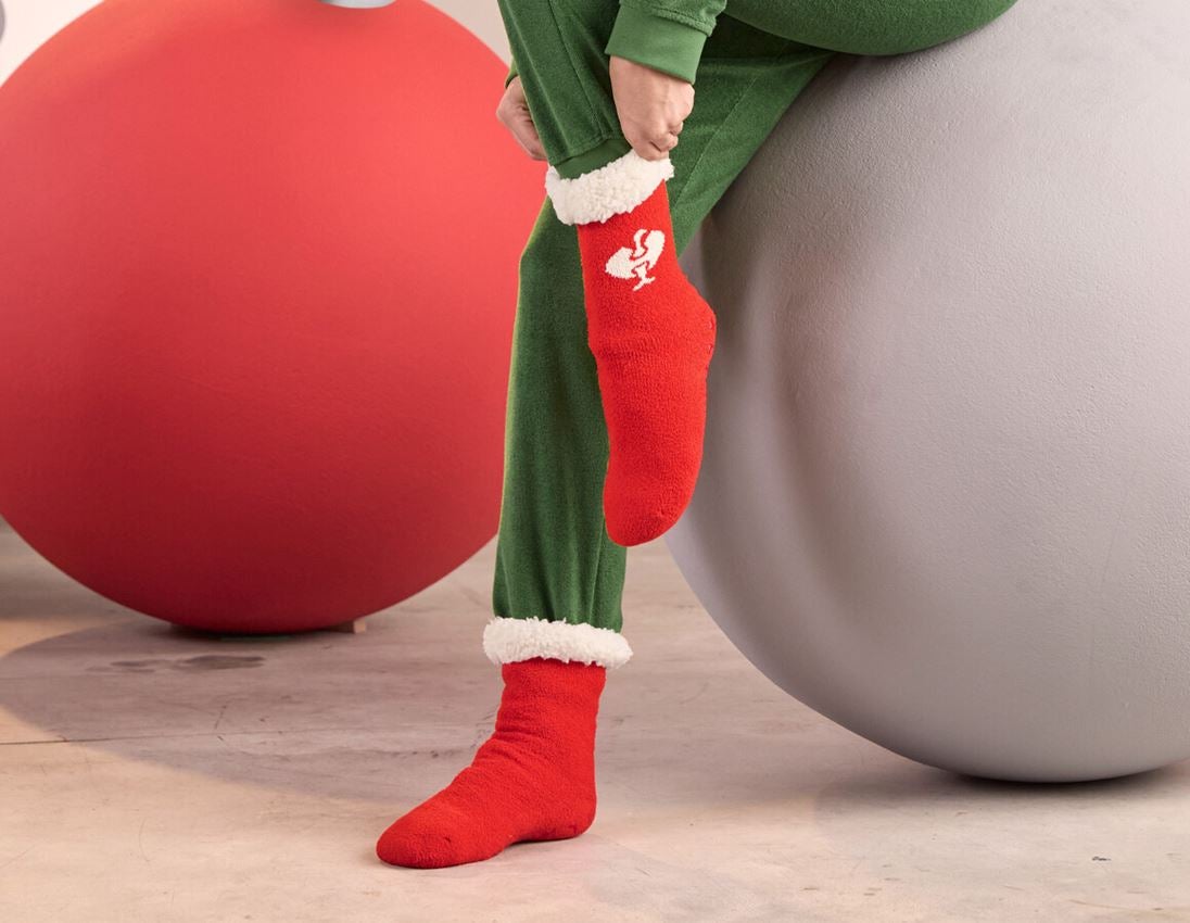 Kleine Geschenke: e.s. Faserpelzsocke + straussrot 1